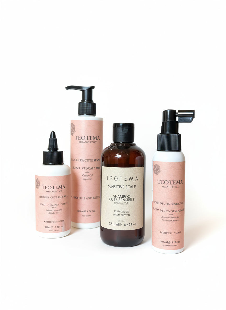 Rinkinys jautriai galvos odai