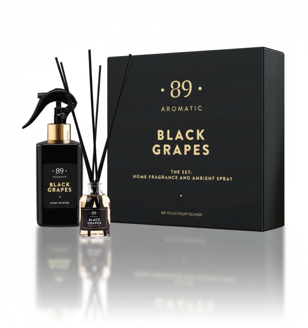 Rinkinys: namų kvapas su lazdelėmis ir purškiamas